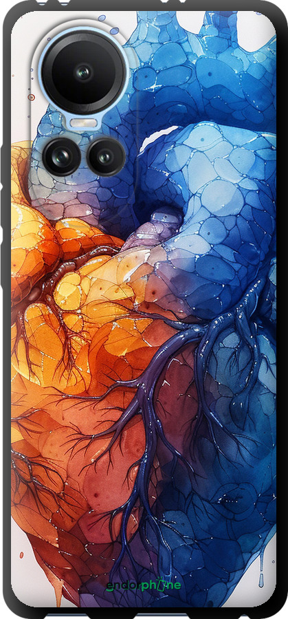 TPU чехол Арт-серце для Oppo Reno10 - 6034b-3107 изображение 