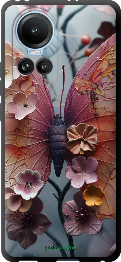 TPU чехол Fairy Butterfly для Oppo Reno10 - 6048b-3107 изображение 