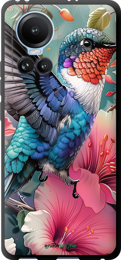 TPU чехол Сказочная колибри для Oppo Reno10 - 6051b-3107 изображение 