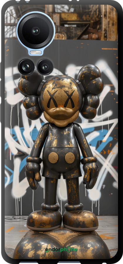 TPU чехол Bronze kaws v3 для Oppo Reno10 - 6099b-3107 изображение 