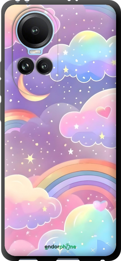 TPU чехол Облака и радуга для Oppo Reno10 - 6312b-3107 изображение 