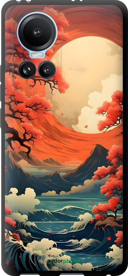 TPU чехол Природа японии для Oppo Reno10 - 6327b-3107 изображение 