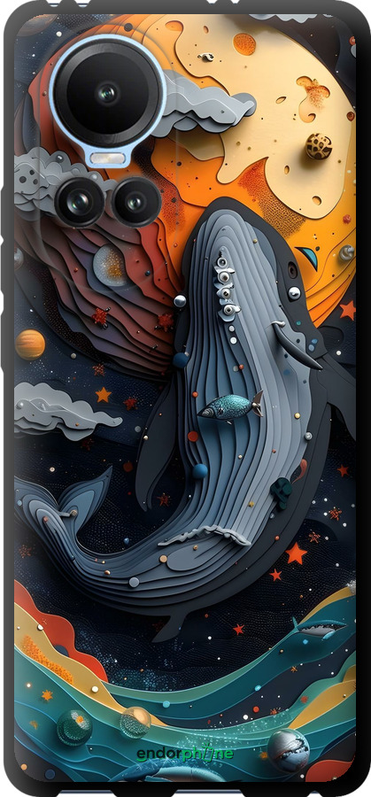 TPU чехол Кит у космосі для Oppo Reno10 - 6328b-3107 изображение 