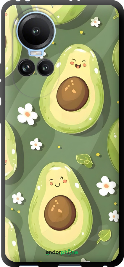 TPU чехол Авокадо для Oppo Reno10 - 6380b-3107 изображение 