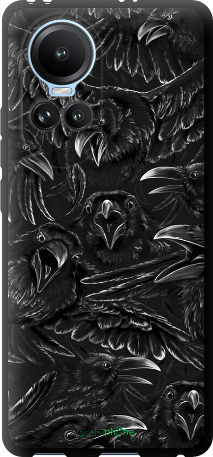 TPU чехол Воронья ярость для Oppo Reno10 - 6474b-3107 изображение 