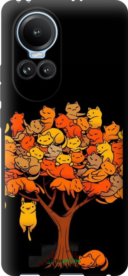 TPU чехол Дерево и котики для Oppo Reno10 - 6516b-3107 изображение 