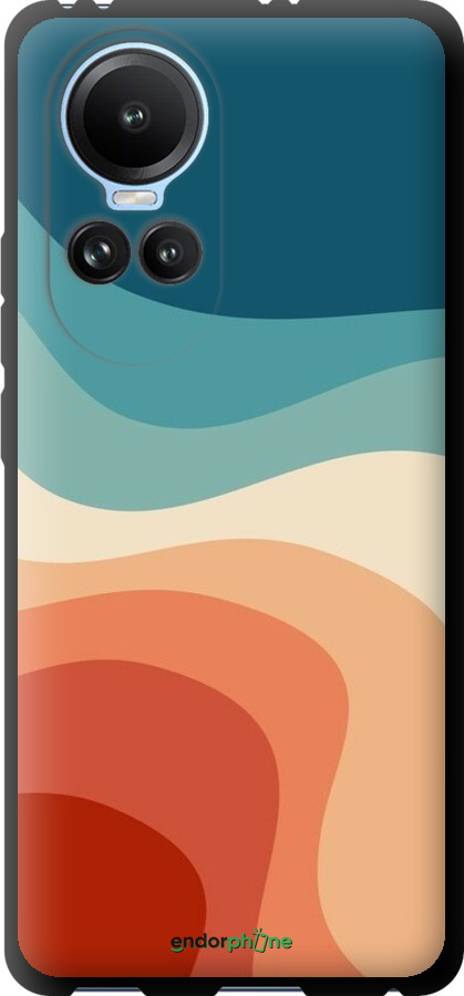 TPU чехол В стиле ретро с волнами для Oppo Reno10 - 6531b-3107 изображение 