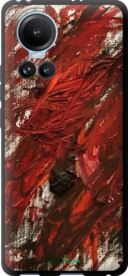 TPU чехол Абстрактная композиция в красных тонах для Oppo Reno10 - 6541b-3107 изображение 