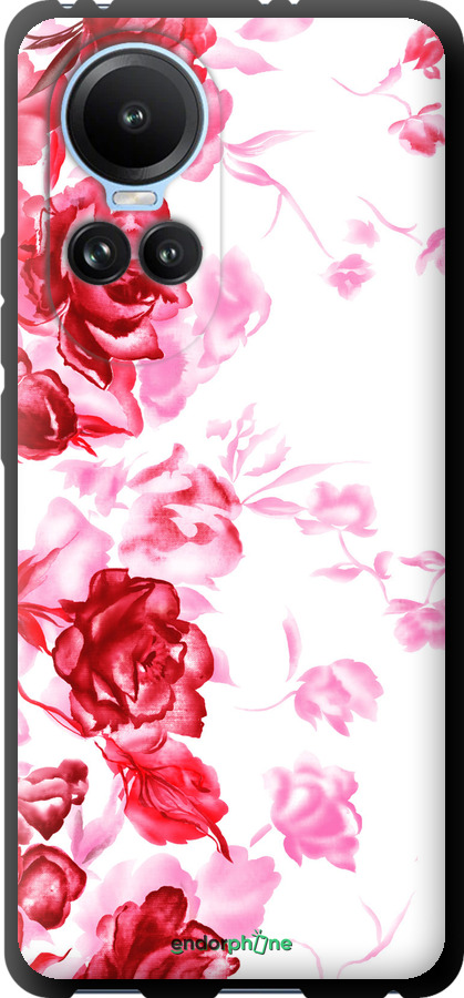 TPU чехол Нарисованные розы для Oppo Reno10 - 724b-3107 изображение 