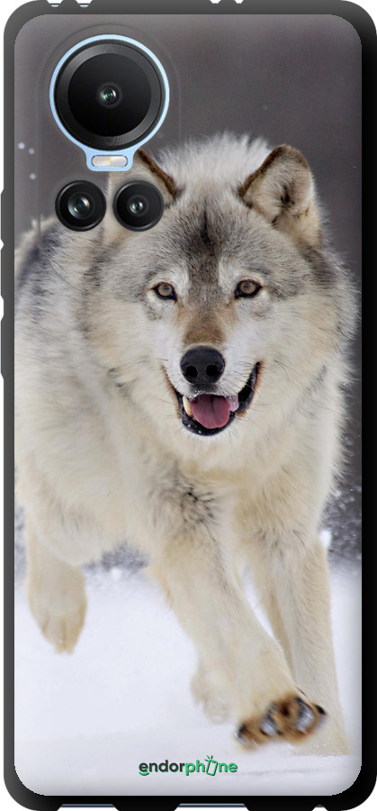 TPU чехол Вовк, що біжить для Oppo Reno10 - 826b-3107 изображение 