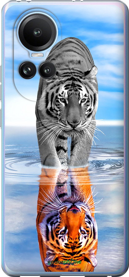 Силіконовий чехол Тигр для Oppo Reno10 - 6016u-3107 изображение 