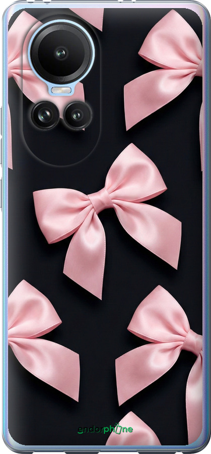 Силиконовый чехол Coquette Ribbons Dark Coquette для Oppo Reno10 - 6767u-3107 изображение 