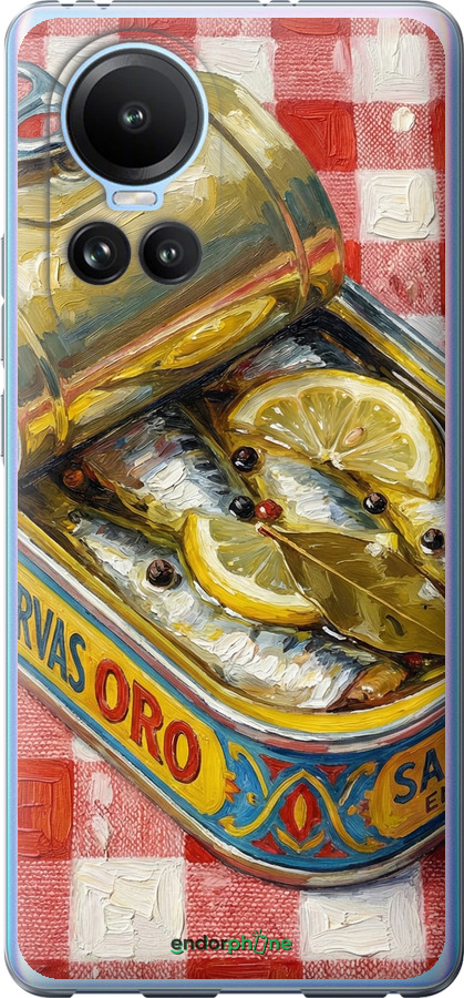 Силиконовый чехол Vintage Sardine Tin Phone для Oppo Reno10 - 6772u-3107 изображение 