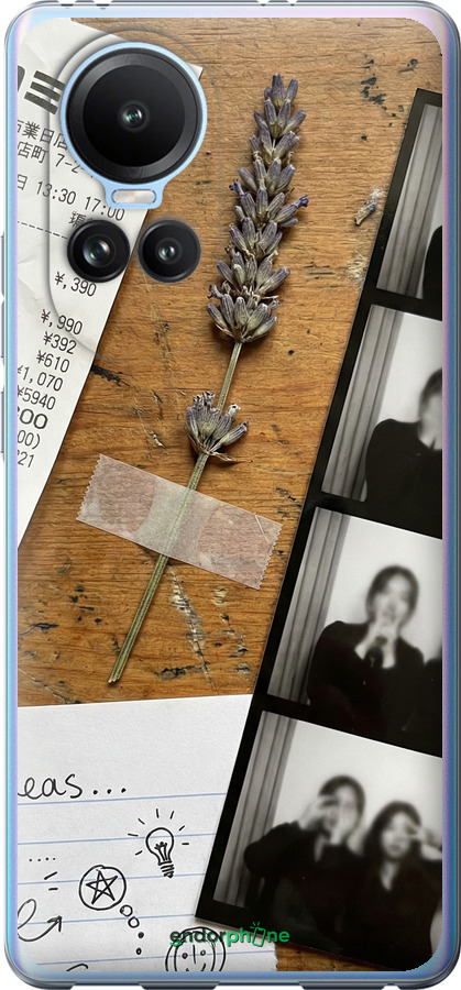 Силиконовый чехол Aesthetic Scrapbook Collage для Oppo Reno10 - 6773u-3107 изображение 