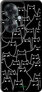 TPU чехол С изображением кошек для Oppo Reno11 F - 6470b-3671 изображение 