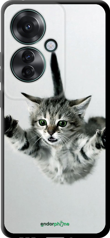 TPU чехол Летящий котёнок для Oppo Reno11 F - 2322b-3671 изображение 