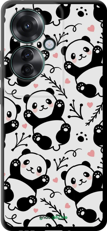 TPU чехол Панды для Oppo Reno11 F - 4318b-3671 изображение 