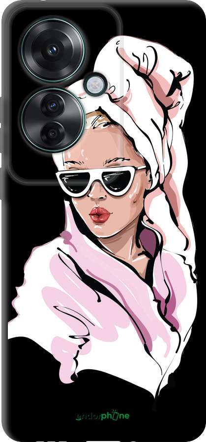 TPU чехол Дівчина в окулярах 2 для Oppo Reno11 F - 4714b-3671 изображение 