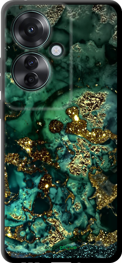 TPU чехол Мармур золото багатство для Oppo Reno11 F - 5419b-3671 изображение 