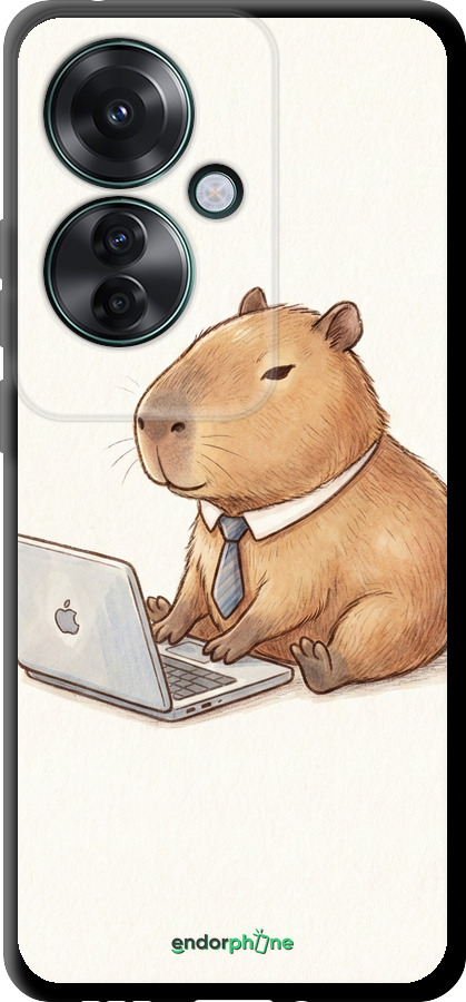 TPU чехол Funny Capybara CEO Working для Oppo Reno11 F - 6777b-3671 изображение 