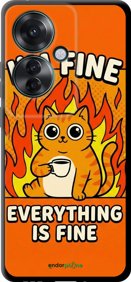 TPU чехол Funny Cat для Oppo Reno11 F - 6786b-3671 изображение 