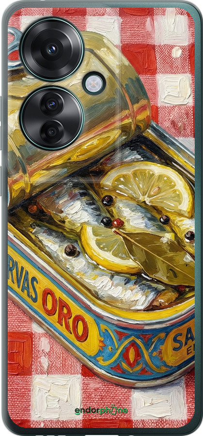 Силиконовый чехол Vintage Sardine Tin Phone для Oppo Reno11 F - 6772u-3671 изображение 