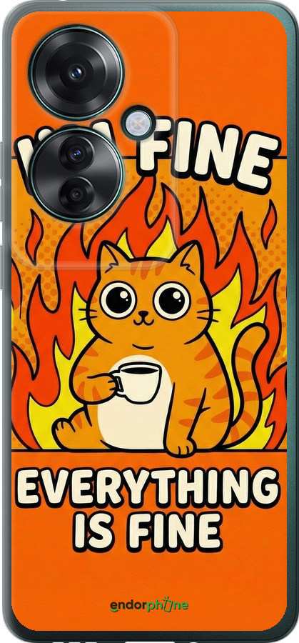 Силіконовий чехол Funny Cat для Oppo Reno11 F - 6786u-3671 изображение 