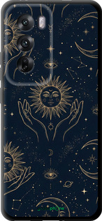 TPU чехол Celestial Harmony: Sun & Moon Gold Mystic Pattern для Oppo Reno12 5G - 6778b-3742 изображение 