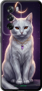 TPU чехол Mystic White Cat Gothic Dark Purple Gold для Oppo Reno12 5G - 6805b-3742 изображение 
