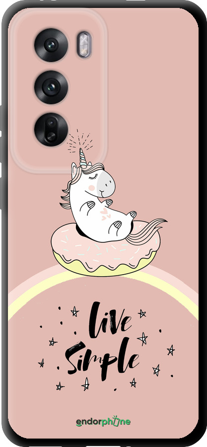 TPU чехол Единорожка в пончике для Oppo Reno12 5G - 4282b-3742 изображение 