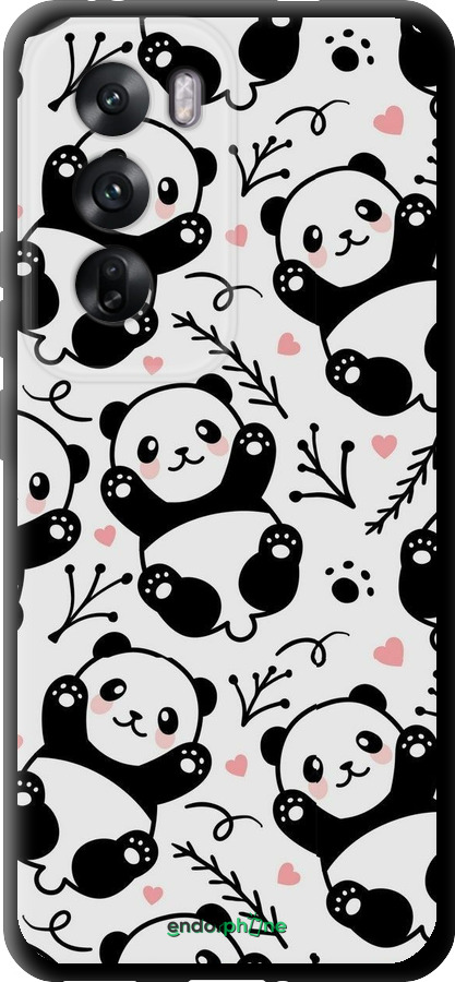 TPU чехол Панди для Oppo Reno12 5G - 4318b-3742 изображение 