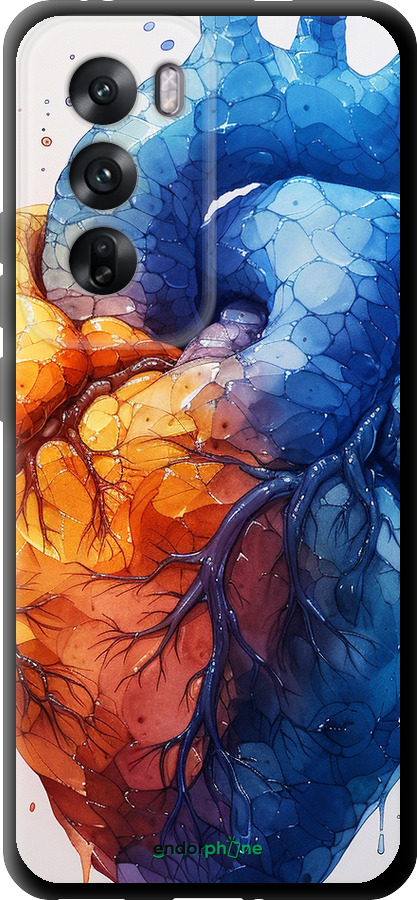 TPU чехол Арт-серце для Oppo Reno12 5G - 6034b-3742 изображение 