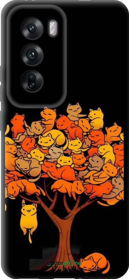 TPU чехол Дерево та котики для Oppo Reno12 5G - 6516b-3742 изображение 