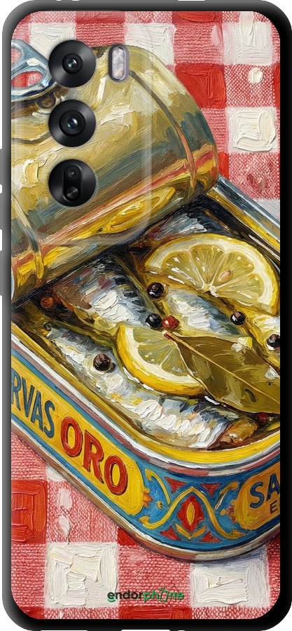 TPU чехол Vintage Sardine Tin Phone для Oppo Reno12 5G - 6772b-3742 изображение 