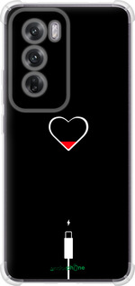 Силикон с усиленными углами чехол Подзарядка сердца для Oppo Reno12 5G - 4274sp-3742 изображение 