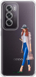 Силикон с усиленными углами чехол Девушка 1 для Oppo Reno12 5G - 4751sp-3742 изображение 