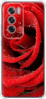 Силикон с усиленными углами чехол Красная роза для Oppo Reno12 5G - 529sp-3742 изображение 
