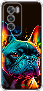 Силикон с усиленными углами чехол Яркий бульдог для Oppo Reno12 5G - 5547sp-3742 изображение 