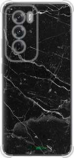 Силикон с усиленными углами чехол Черный мрамор v2 для Oppo Reno12 5G - 5568sp-3742 изображение 
