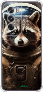 Силикон с усиленными углами чехол Raccoon austronaut для Oppo Reno12 5G - 5581sp-3742 изображение 