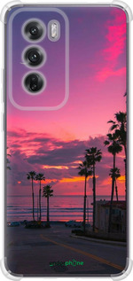 Силикон с усиленными углами чехол Пальмы для Oppo Reno12 5G - 5873sp-3742 изображение 