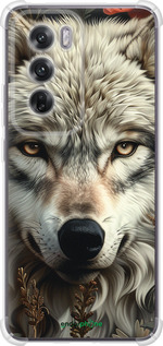 Силикон с усиленными углами чехол Волчий взгляд для Oppo Reno12 5G - 6066sp-3742 изображение 