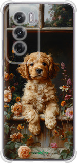 Силикон с усиленными углами чехол Щенок cocker spaniel для Oppo Reno12 5G - 6136sp-3742 изображение 