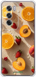 Силикон с усиленными углами чехол Фрукты 3 для Oppo Reno12 5G - 6703sp-3742 изображение 