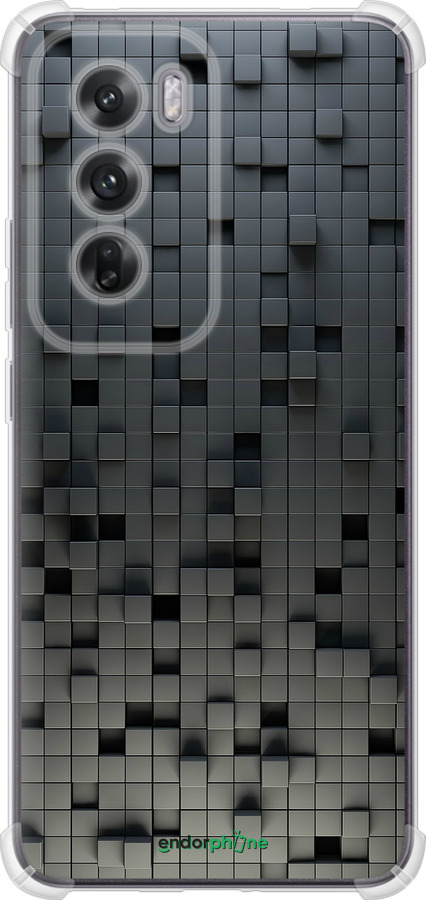 Силикон с усиленными углами чехол Кубики для Oppo Reno12 5G - 1061sp-3742 изображение 