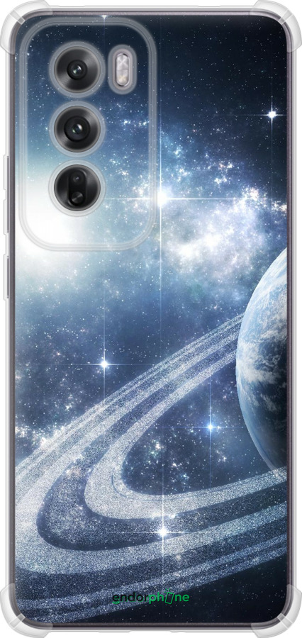Силикон с усиленными углами чехол Кольца Сатурна для Oppo Reno12 5G - 173sp-3742 изображение 