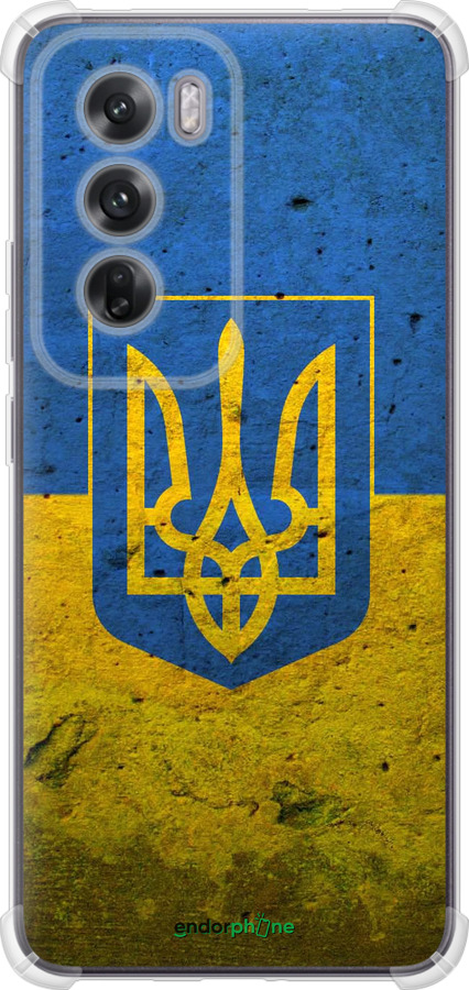 Силикон с усиленными углами чехол Флаг и герб Украины 2 для Oppo Reno12 5G - 378sp-3742 изображение 