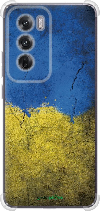 Силикон с усиленными углами чехол Флаг Украины 2 для Oppo Reno12 5G - 401sp-3742 изображение 