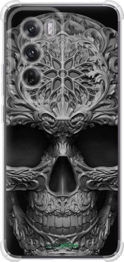 Силикон с усиленными углами чехол skull-ornament для Oppo Reno12 5G - 4101sp-3742 изображение 