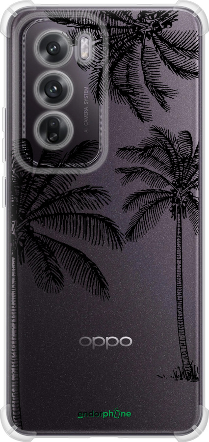 Силикон с усиленными углами чехол Пальмы1 для Oppo Reno12 5G - 4634sp-3742 изображение 